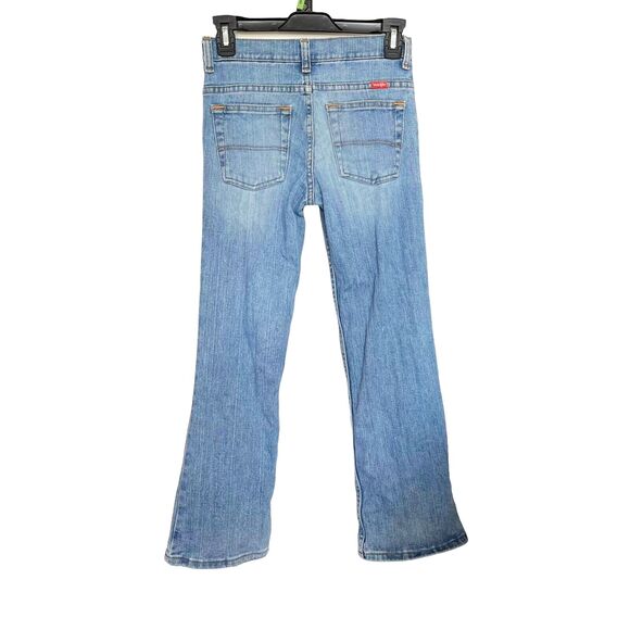 Wrangler Boys Jeans Size 10 Regular Light Wash Denim Straight Back to School - Picture 3 of 11